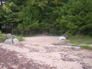 From water's edge looking northeast